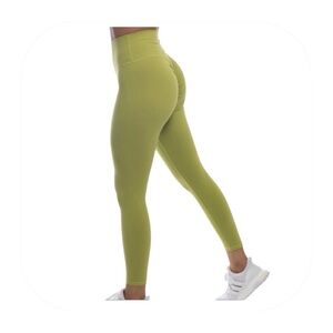 ECHT S green apple shade scrunch leggings